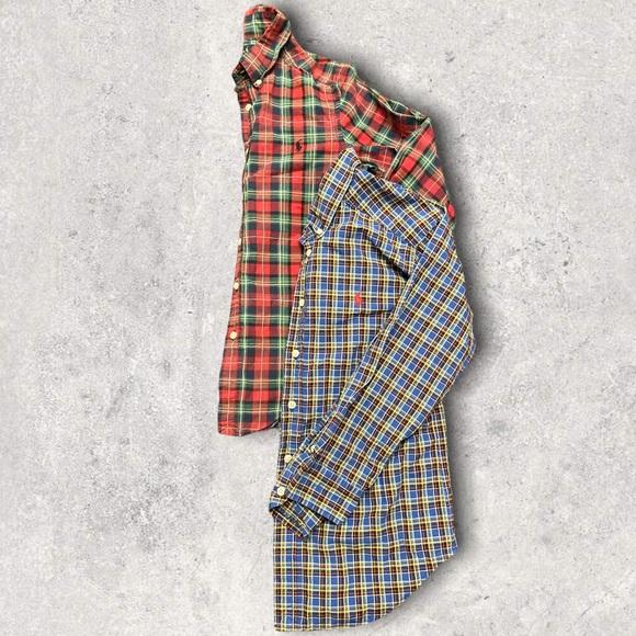 ⬇️ Boy’s Ralph Lauren Plaid Button Down Bundle, Medium - Picture 3 of 12